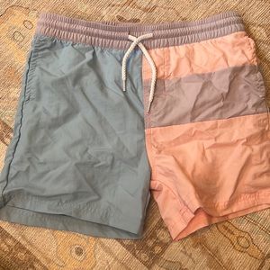 The Beaufort Bonnet Company color block swim trunks. Size 7. NWT